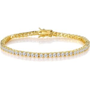 Gold plated tennis bracelet